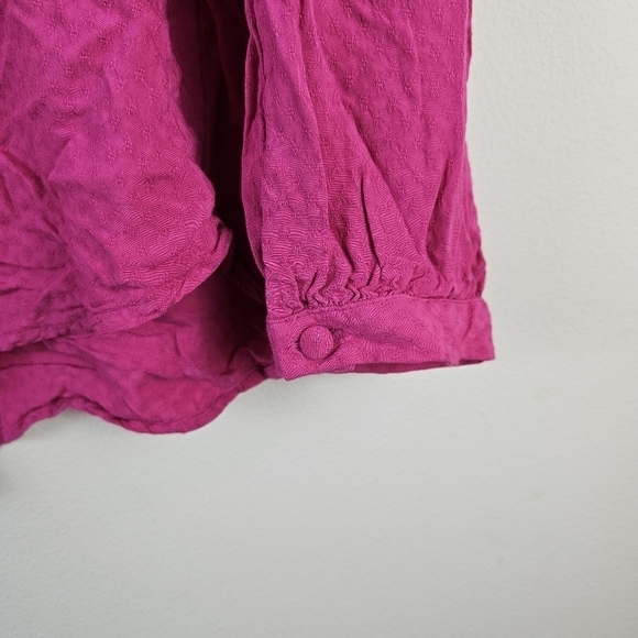 Lane Bryant Plus button down Pink Top Blouse Shirt Size 22 - Picture 5 of 7